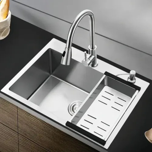 (23) Cuba Gourmet Inox Escovado 60x45cm com Acessórios Pia de Cozinha Completa Yesop