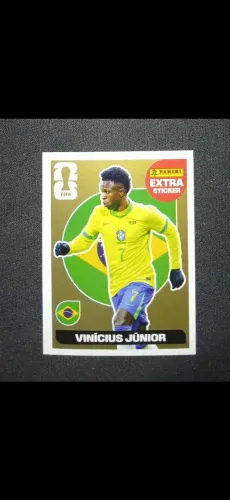 figurinha extra sticker vinícius júnior ouro  copa do mundo fifa 2026 panini