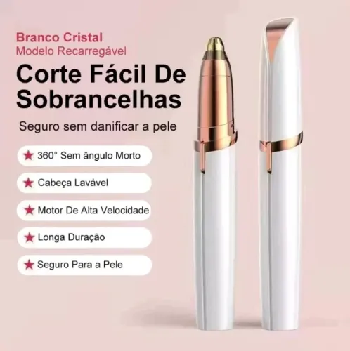 Caneta Depiladora Aparadora De Sobrancelha Recarregavel