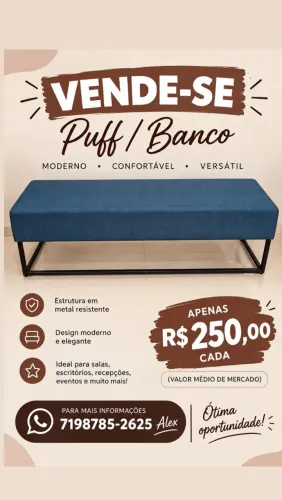Puff / banco 3 lugares