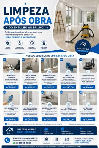 Limpeza após obra 