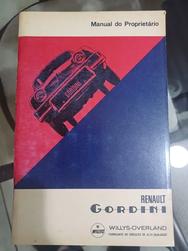 Manual do proprietario original do Gordine 1965