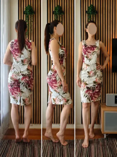 Vestido floral com abertura atras dos joelhos
