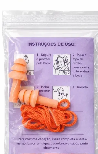 Protetor auricular de plug kit com 20 unidades