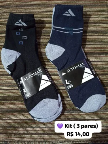 Meia masculina cano longo