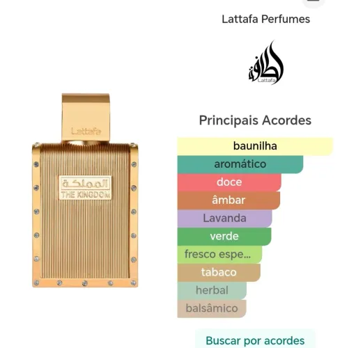 Perfume The kingdom da Lattafa original decante 5ml