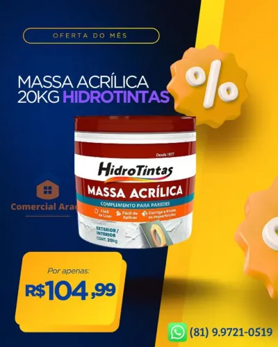 Massa acrílica 20Kg hidrotintas