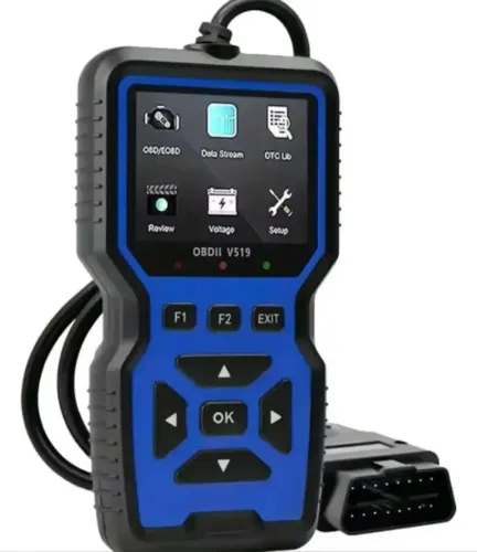 Scanner Automotivo OBD2 V519 Azul Apaga código de  Injeção Leitura em Tempo Real OBDII