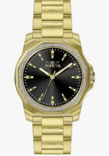 Invicta Speedway Masculino 42 mm Aço Inoxidável Dourado Mostrador Preto Quartzo (novo)