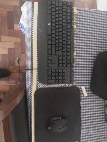 Kit Gamer com teclado semi mecânico, mouse e mousepad pichau