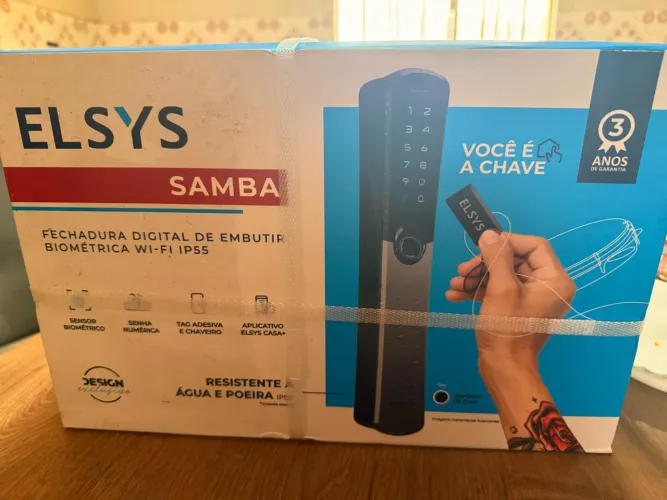 Fechadura Digital ELSYS Samba Biométrica Wi-Fi - Nova