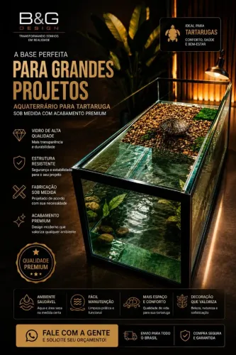 Aquaterrário 200 Litros para Tartarugas ? B&G Design