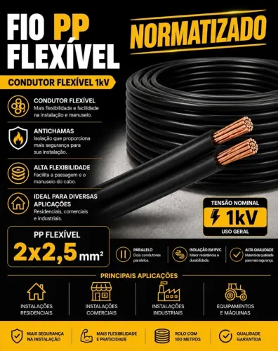 Promoção Cabo PP Normatizado 2x2,5