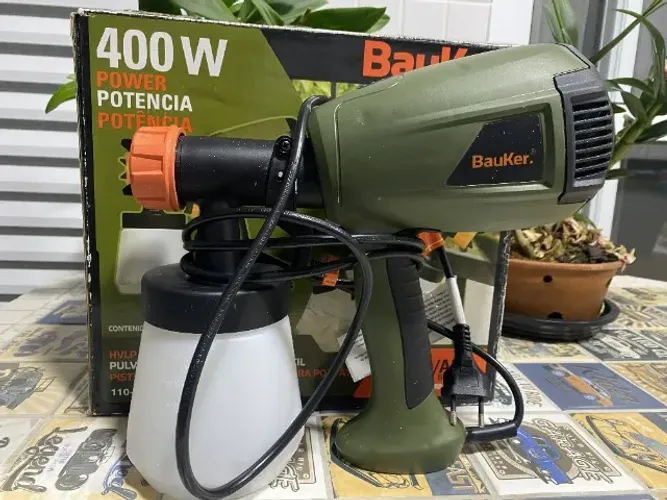 Pistola Para Pintura Bauker 400w 127v Verde Bauker