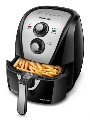 Mondial Family - 4l Fritadeira Sem Óleo Air Fryer Afn-40-fr Preto/inox 220v