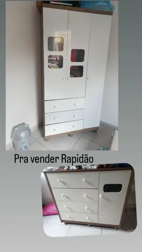 Guarda roupa e cômoda infantil 