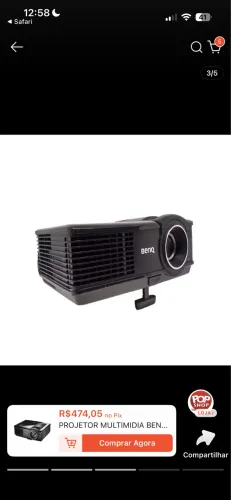 PROJETOR MULTIMÍDIA BENQ MP515 - 2500 ANSI LUMENS + TRIPÉ - SEMI NOVO