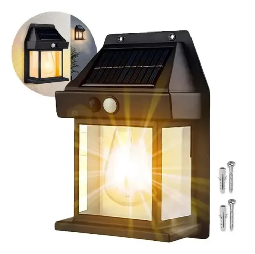 Luminária Solar Com Sensor de Presença Automático Luz Led