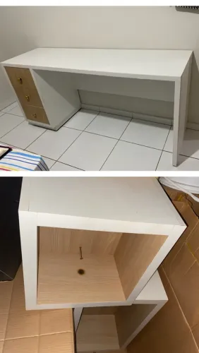 Vendo! Mesa de estudos + Nichos de parede.