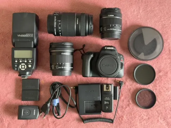 Câmera Canon SL2 + Equipamentos
