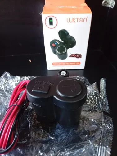 Suporte carregador para moto 12V