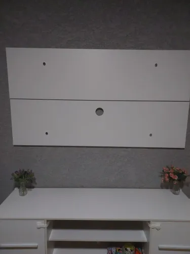 Painel para TV MDF Branco para TV de até 55 pol.