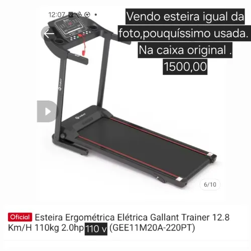 Esteira ergometrica nova ! Vendo...