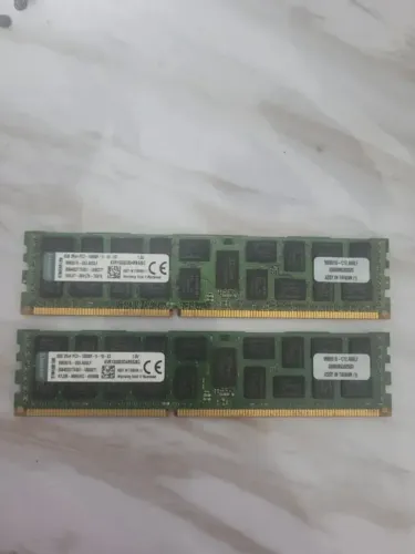 Memoria 16gb ddr3 pc 2x8gb 10600r kingston para servidor so 249 100% garantia