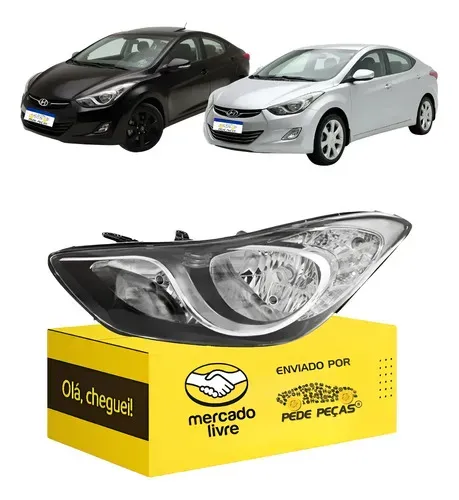 Farol Esquerdo Elantra Gls 2011 2012 2013 14 15 2016 Manual Esquerdo/motorista