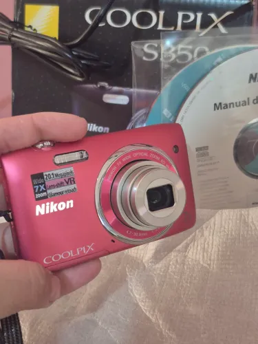 Cybershot coolpix s3500 20.1 mp nikon com caixa estado de nova completa