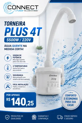 Torneira eletrica Enerbras Plus 4t 5500w 220v
