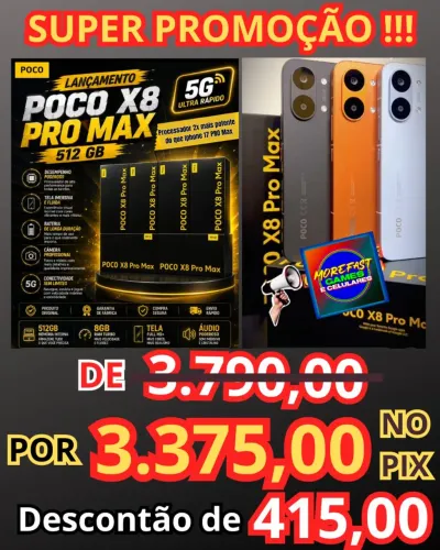 POCO X8 PRO MAX 5G - 512GB/12RAM - (Lacrado a Pronta Entrega)