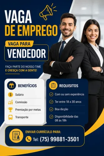 Vaga de vendedor
