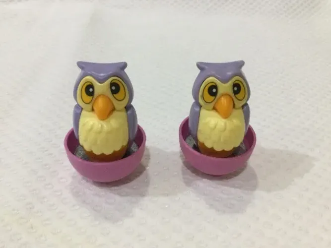 Miniaturas Kinder Ovo Coruja Anos 90 Kit Com 2 Unidades