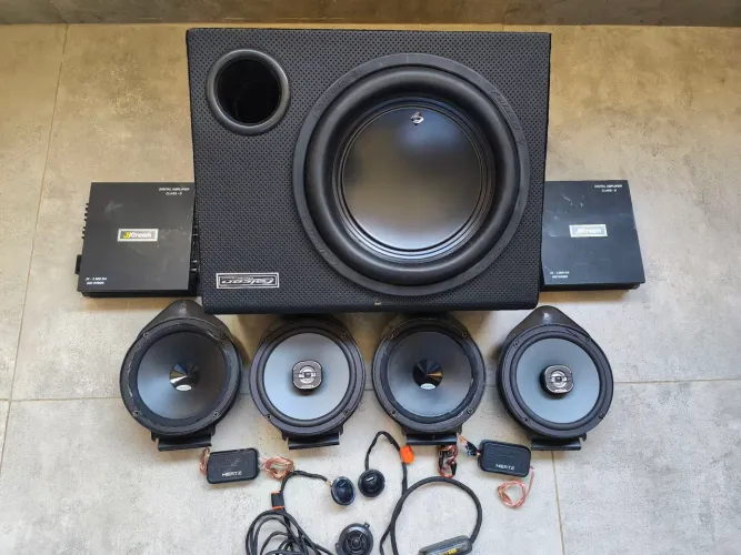 ? Som Automotivo Completo | Falcon 12? + 2 Módulos 900W + Kits Hertz | Goiânia