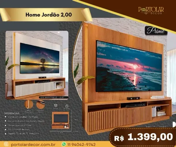 Home Jordão 2,00 a pronta entrega