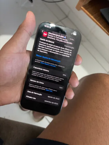 IPHONE 15 PRO NUNCA ABERTO SEM DETALHES 78% bateria