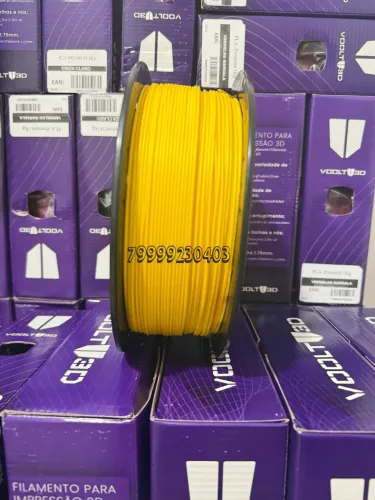 Filamento amarelo sólido PLA