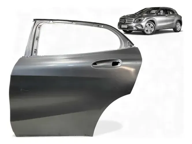 Porta Traseira Mercedes Gla Esquerdo 2014 A 2019 Original Traseira Esquerdo Prata