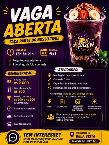 Atendente de delivery