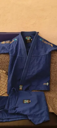 Kimono jiu-jitsu Atama mundial 10 azul A2