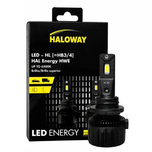 Kit Lâmpada Led Energy Haloway Hb3/hb4 50w 12/24v 6500k