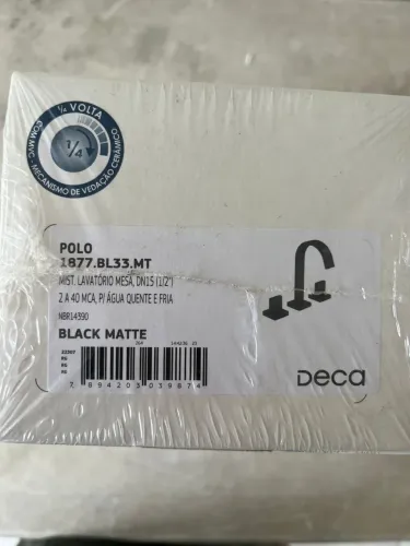 Misturador de Mesa para Lavatório Metal Black Matte - Deca - Novo Lacrado