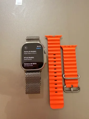 Apple Watch Ultra 3 Pulseira Estilo Milanês De Titânio + Pulseira Ocean original.