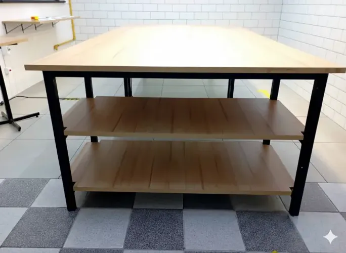 Mesa para Buffet Grande com 2 prateleiras