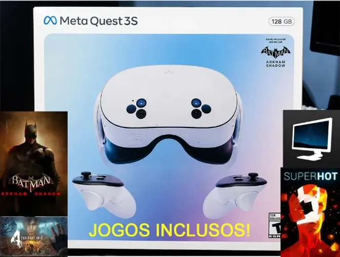 Meta Quest 3S com 4 jogos inclusos