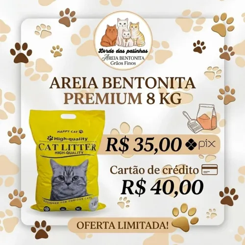 Areia Bentonita Premium 8 kg