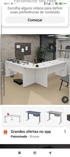 Mesa para escritório em L