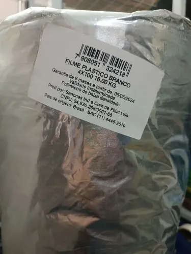Lona plástica Branca 4x100 16 kilos