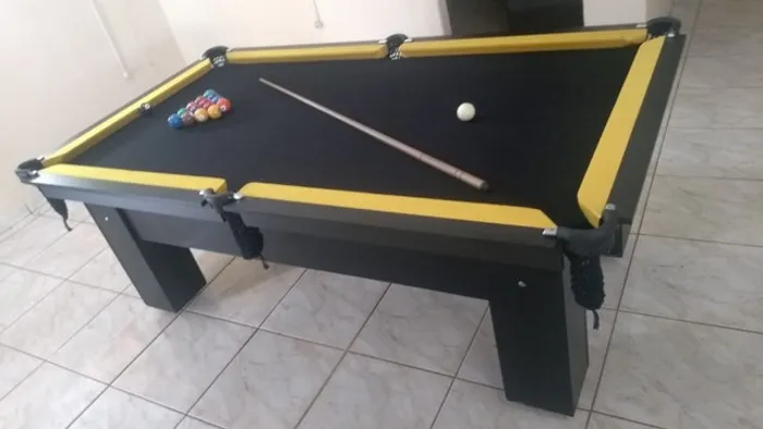 Mesa De Bilhar 2,30 x 1,30 Preta Tx Modelo JDH6589